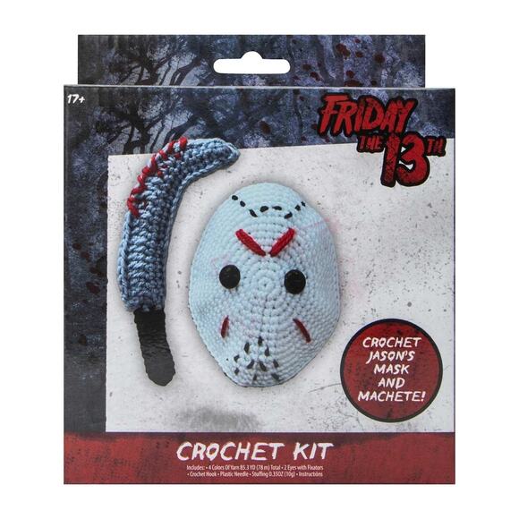 🔥Halloween Crochet Kit - Friday the 13th - Jason's Mask & Machete BNWT🔥 - Picture 1 of 3